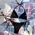 Ruffled Frilled Brazilian Bikini Women Swimwear Two-Pieces Bikini Set Female Swimsuit Halter Bather Bathing Suit Swim Lady V2817