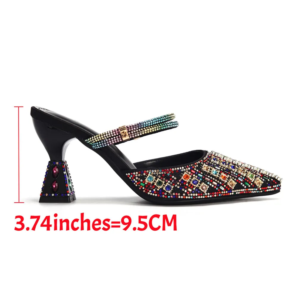 doershow Italian colorful Shoes And Bag Sets For Evening Party With Stones Italian Leather Handbags Match Bags!HNM1-1