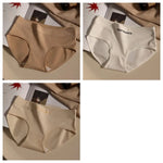 3Pcs/Set Women Soft Cotton Panties Mid Waist Briefs in Warm Tan Minimalist Intimates Breathable Stretch Underwear Size M-2XL