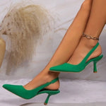 Plus-size High Heels Women's Pointed Thin Heels Back Lift Sandals Fashion Temperament Women's Shoes Red High Heels
