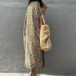17 Colors Leopard Printed Colorful With Belt Tunic Cover-ups Beach Dress Beach Wear Beachwear Female Women Beach Cover Up V4510L