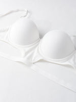 stylish sexy bra T-shirt underton beautiful back half cup smooth and exposed waist slim waist big exposed back push up bra