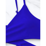 S - XL New 7 Colors V Neck High Waist Bikini Female Swimsuit Women Swimwear Two-pieces Bikini Set Bather Bathing Suit Swim V5006