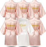 6 Pieces Bridesmaids Robes for Wedding Bridal Robes Matron Maid of Honor Wedding for Bridal Party Gifts