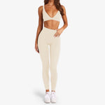 1/2PCS Women's Contour Crop Sport Bra Yoga Sets High Waist Scrunch Fitness Push-Up Gym Workout Shorts Running Active Suits XP187