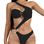 DEKA One Shoulder Sexy Women One Piece Swimsuit Female Swimwear Biquini High Waist Monokini Swimming Suit Bathing Suit Beachwear