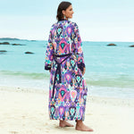 2026 Women Swimsuit Beach Cover Up dress Sleeve Kaftan Beach Tunic Long Pareos Bikinis Cover ups Summer Robe Plage Beachwear