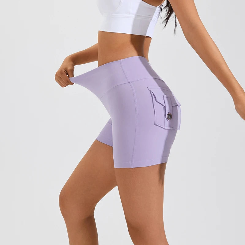 DIAS FIT JOY Tight Women's Shorts Pocket High Waist Lifting Buttocks Quick Drying Yoga Shorts