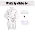 1Set Kids Silk Satin Robe Spa Party Robes for Girl Kimono Bathrobe DIY Spa Birthday Squad Robes Slumber Robe Party Favors