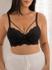 C-D Cup Floral Lace Bra for Women Lift & Anti-Sagging Plus Size Bra Wide Straps Thin Comfort Underwire Underwear