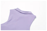 Outdoor Breathable Golf Wear Tennis Sport Sets Women Turn Down Collar Sleeveless Top Short 2 in 1 Skirt Running Fitness Set