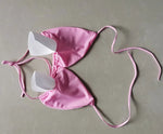 Summer Sexy Bikini set Push-up padded Bra Thong Split Swimwear Female Bandage Bathing Suit Adjustable Lacing Swimsuit Solid