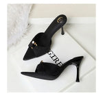 BIGTREE Summer Woman Slippers Fashion Open Toe Thin High Heels Shoes Street Style Stripper Party Slides Zapatos De Mujer