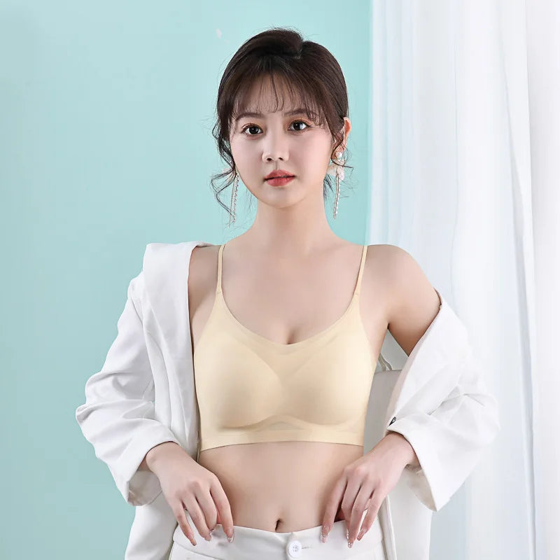 Skin Tone Invisible Bra Strapless Backless Seamless Ultra Thin Comfort Fit Military Training Bralette Pack Value Set Sweatproof