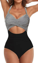 Leopard One Piece Swimsuit 2024 New Halter Push Up Swimwear Women Swimsuit Bathing Suit Beachwear Monokini Female Swimming Suits