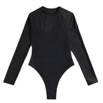 DEKA Sexy Long Sleeves One Piece Swimwear Diamond Swimsuit Women Triangle Backless Crystal Decor ThongBikinis Set Bathing Suit