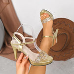 2026 New Summer Bling Women Sandals Woman High Heels Party Sandals Women Platform Designer Shoes Women Luxury Zapatos De Mujer