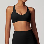 mikeyoga Women Sports Bra Gym Push Up Bra Running Bralette Yoga Top Stretch Underwear Workout Fitness Tank Top Women Sports Vest