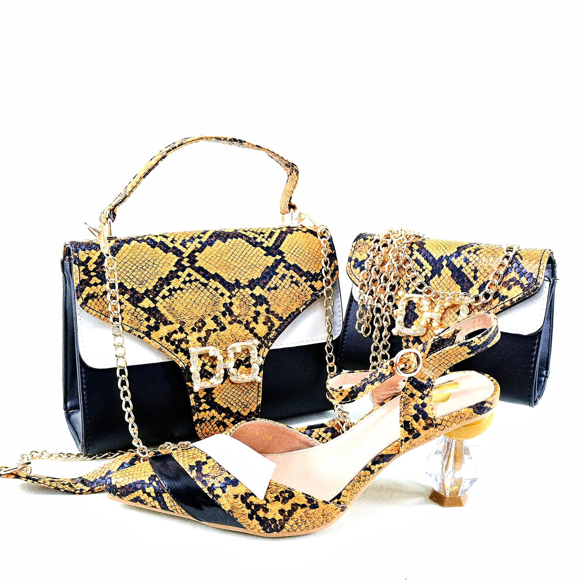 Doershow African fashion Italian Shoes And Bag Sets For Evening Party With Stones fuchsia Italian Handbags Match Bags!HRT1-38