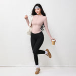 Women Stand Collar Full Zip Slim Fit Sports Jacket Soft Breathable Cropped Yoga Running Daily Workout Outerwear