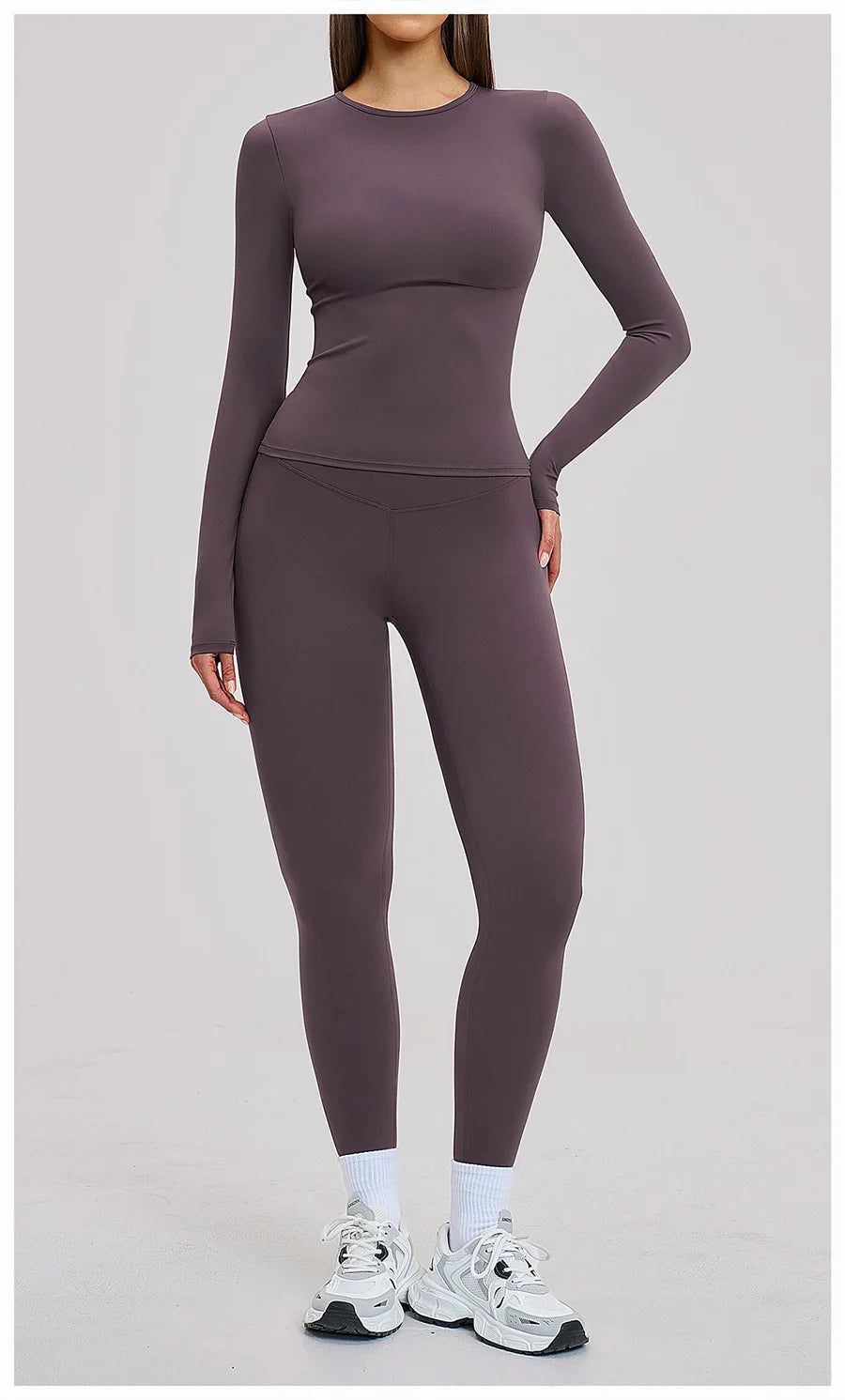 New Yoga Set 2PCS Gym Clothes Workout Outfits Women Long-sleeved T-shirt Sportswear Tracksuits Fitness Sports Vest Gym Leggings