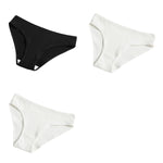3Pcs/Set Cotton Panties Women Low Waist Underwear Seamless Briefs Solid Color Sports Breathable Underpants Female Lingerie