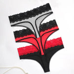 3pcs/pack Low Waist Floral Fashion Sexy Lace Women Panties Underwear Elegant Sexy Lingerie Breathable Comfortable Lady Briefs