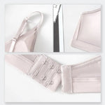 Women Seamless Bra And Panties Set Low Waist Ice Silk Briefs Non-wire Bra Sexy Lingerie Female Push Up Bra Comfort Underwear Set