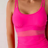 Women One-piece Swimsuit U-neck Sleeveless Backless Sexy Monokini Mesh Splicing Slim Fit Tummy Control Removable Pads Swimwear