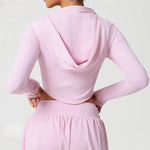 Women's Seamless Yoga Top Zipper Long-sleeved Sports Jacket Outdoor Fitness Gym Casual Top