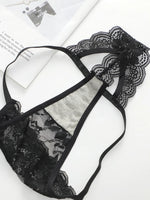 High Quality New Sexy Underwear For Women's Lace Transparent Hollow 3/4 Bra Gathering Steel Ring Push Up Underwear Set HR2634