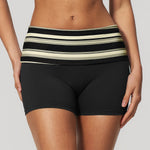 Summer Striped Polka Dot Contrast High Waist Yoga Shorts Hip Lifting Sports Tights Outdoor Workout Fitness Gym Running Pants