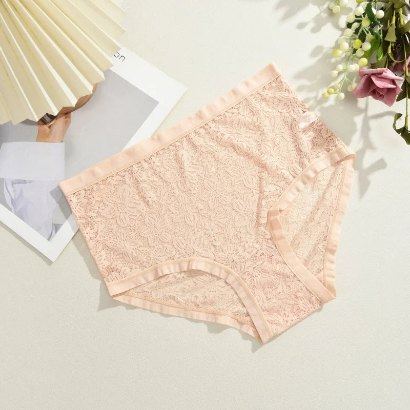 New Women Sexy Panties Hollow Out Lace Floral Ladies Briefs Low Waist Solid Comfortable Hot Sale Female Underpants S-XXL