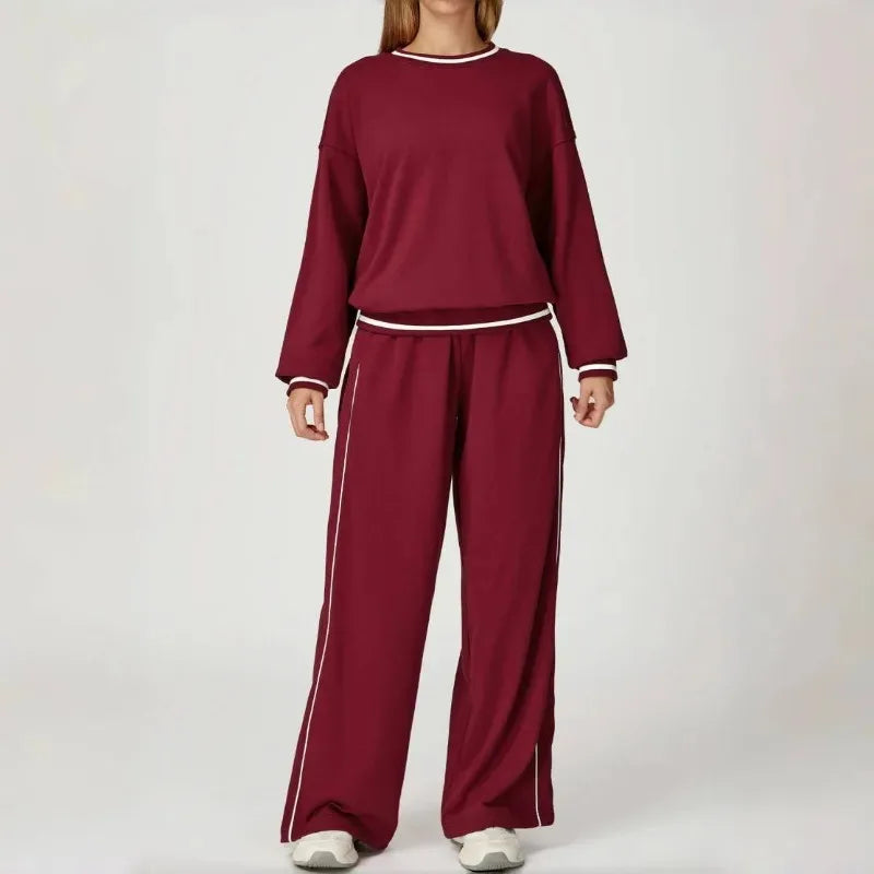 Women's Seamless Yoga Set Long-sleeved Top Pants Tracksuit Running Fitness Sports Set High Waist Slim-fitting Suit