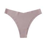 3Pcs/Set Women Ice Silk Panties V-Waist Low Rise Briefs Seamless Underwear Female Quick-Drying Underpants Sexy Lingerie S-L