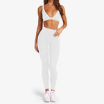 1/2PCS Women's Contour Crop Sport Bra Yoga Sets High Waist Scrunch Fitness Push-Up Gym Workout Shorts Running Active Suits XP187