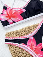 Sexy Flowers Printed Brazilian Bikini Female Swimsuit Women Swimwear Two-pieces Bikini Set Padded Bather Bathing Suit Swim Lady