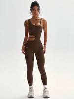Beautiful back design, sexy one-piece yoga leggings, suitable for women's breathable quick-dry sports bodysuits