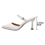 French Pointed Toe High Heels Women's Stiletto Summer New Temperament One Word Strap Premium Versatile Fashion Sandals