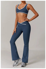 Yoga Set2 Pieces Workout Outfits Fitness Sportswear Gym Tracksuit High Waist Leggings Sports Bra Athletic Wear Women Clothes