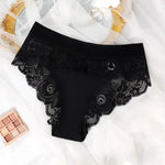 5pcs/pack Fashion Style Lady Briefs Elegant Women's Panties Low Waist Floral Sexy Lingerie Comfortable Soft Female Underpants