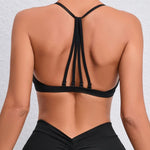 Women's Detachable Strap Yoga Bra Top Seamless Racerback Sweat-Wicking High Support for Yoga Running & Low Impact Workouts