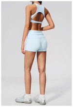Tight Yoga Clothes Women Speed Drying Shock-absorbing Sports Vest Fitness Suits Outwear Gym Flip Waist Shorts Workout Clothes