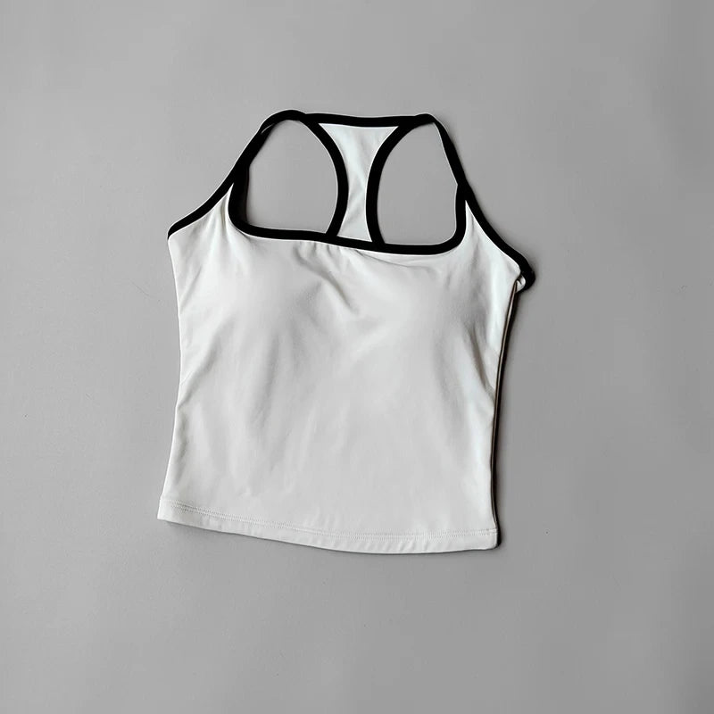 Women's Pilates Tank Top Push-Up Sports Bra Hollow Breathable Fitness Bras Gym Yoga Vest Sexy Running Tops Sportswear