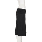 American knitted mid-waisted trousers, simple low-waisted straight loose casual trousers