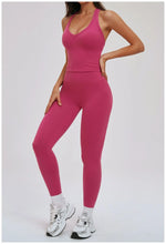 Yoga Short Sets Women Shockproof Slim Back Cross Sports Vest High Waist Leggings Fitness Suit Outdoor Gym Running Set Tracksuit