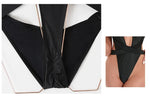 New Sexy One Piece Swimsuit Swimwear Women Black Deep V-neck Bandage Cross Backless Beachwear Bathing Suit Banadores Mujer 2026