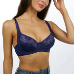 Bras For Womens Lace Bra Lager Bosom See Through Underwire Sexy Lingerie BH Tops Plus Size C D DD E F Cup