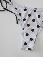 Ladies Black White Polka Dot Print Bikini Set Two-Piece Sexy Strap Backless Design Beach Vacation Swimwear Collection