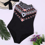 Striped Women One Piece Swimsuit High Quality Swimwear Printed Push Up Monokini Summer Bathing Suit Tropical Bodysuit Female